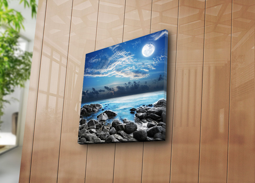 Tela Decorativa em Suede Multicolor 45x45 cm com Moldura de Madeira (3 cm) – 4545K-7