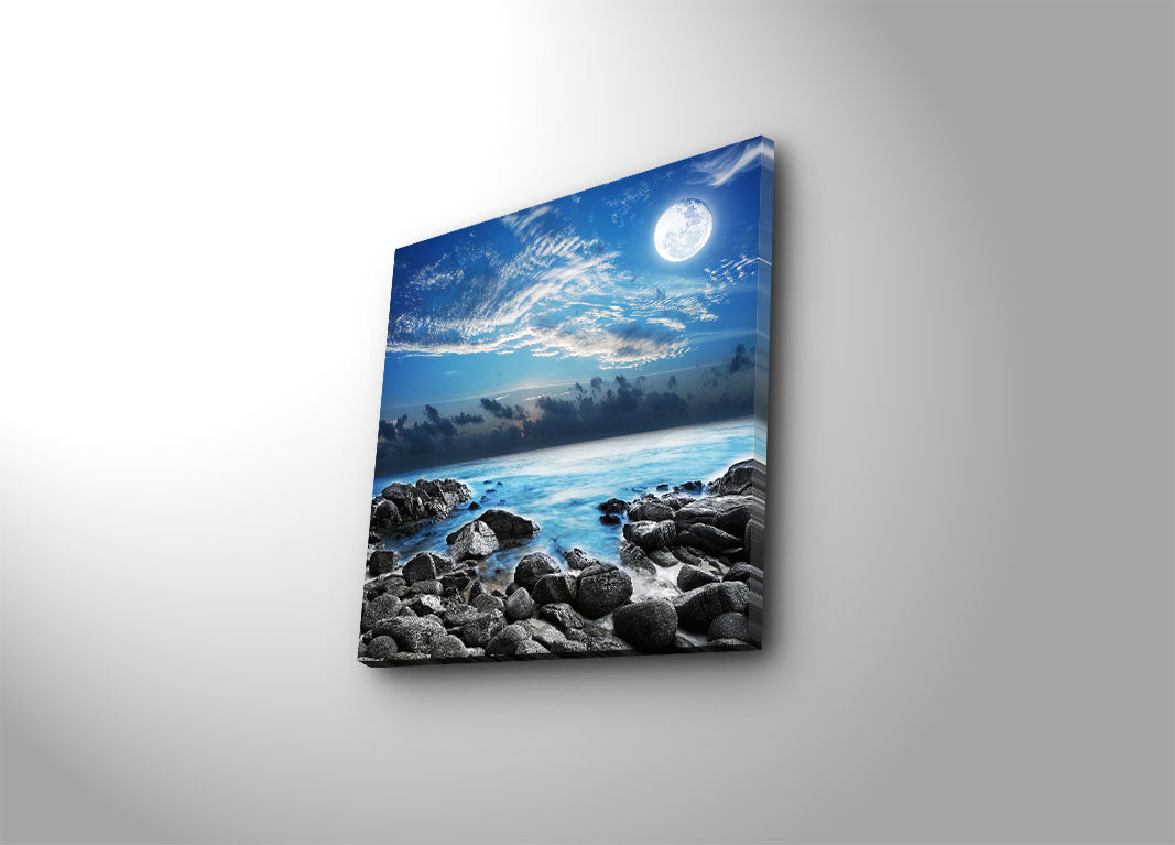 Tela Decorativa em Suede Multicolor 45x45 cm com Moldura de Madeira (3 cm) – 4545K-7