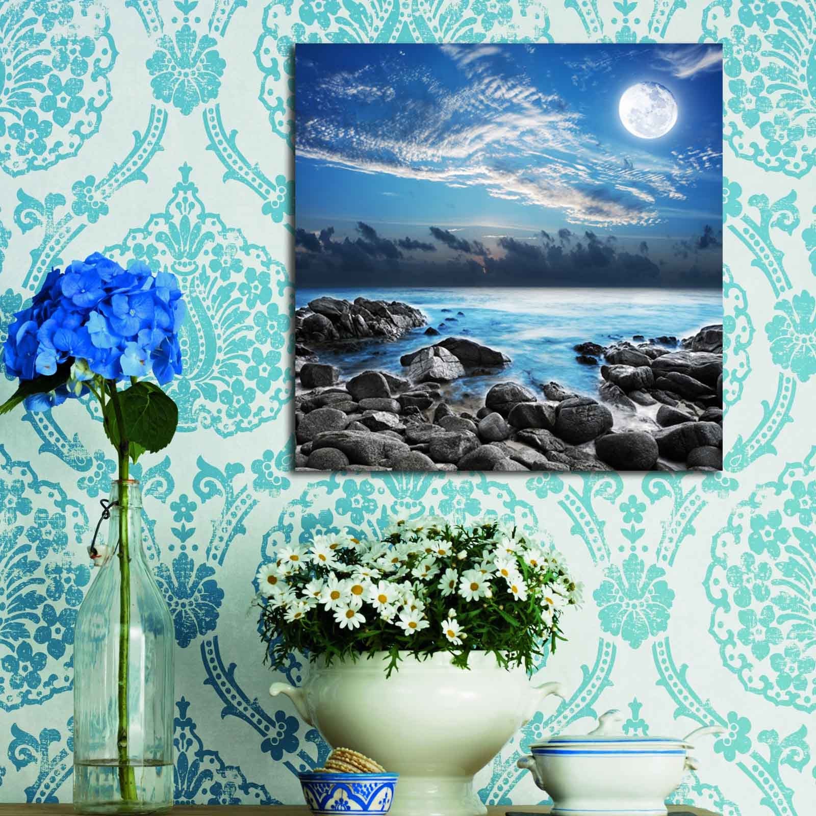 Tela Decorativa em Suede Multicolor 45x45 cm com Moldura de Madeira (3 cm) – 4545K-7