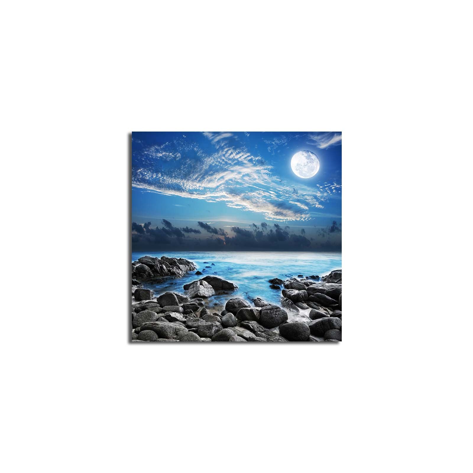 Tela Decorativa em Suede Multicolor 45x45 cm com Moldura de Madeira (3 cm) – 4545K-7