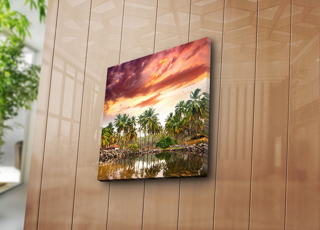 Tela Decorativa em Camurça 100% 45x45 cm, Multicolor, Moldura 100% Madeira (3 cm) – 4545K-8 | 242BNZ1208