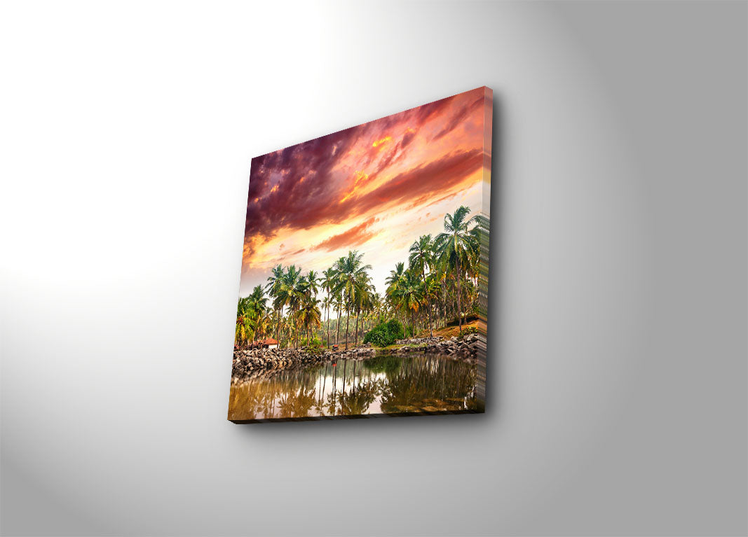 Tela Decorativa em Camurça 100% 45x45 cm, Multicolor, Moldura 100% Madeira (3 cm) – 4545K-8 | 242BNZ1208