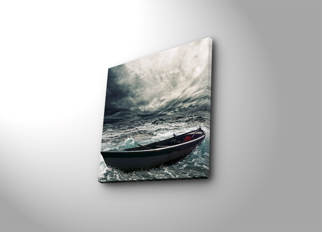 Quadro Decorativo em Tela Suede Multicolor 45x45 cm com Moldura de Madeira 3 cm – 4545K-9