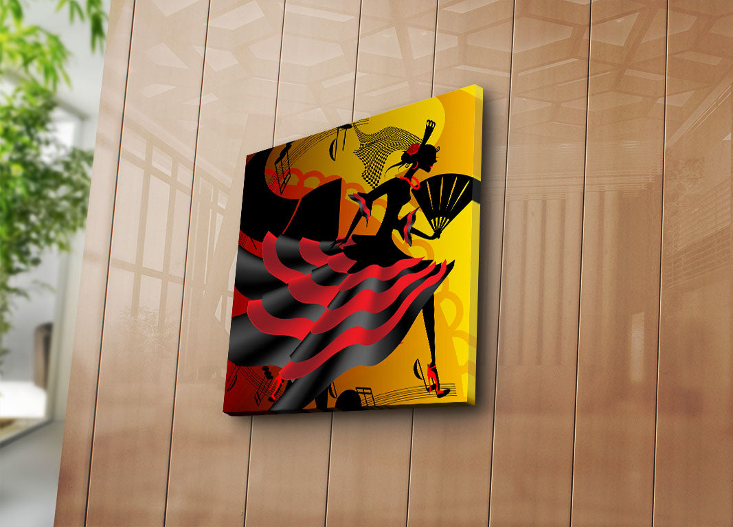 Quadro em Tela Decorativa Multicolor 45x45 cm | Suede 100% | Moldura de Madeira 3 cm – 4545K-12