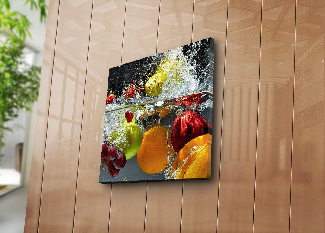 Quadro Decorativo em Tela Canvas Multicolor 45x45 cm com Moldura de Madeira 3 cm – Ref. 4545K-18