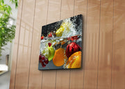 Quadro Decorativo em Tela Canvas Multicolor 45x45 cm com Moldura de Madeira 3 cm – Ref. 4545K-18