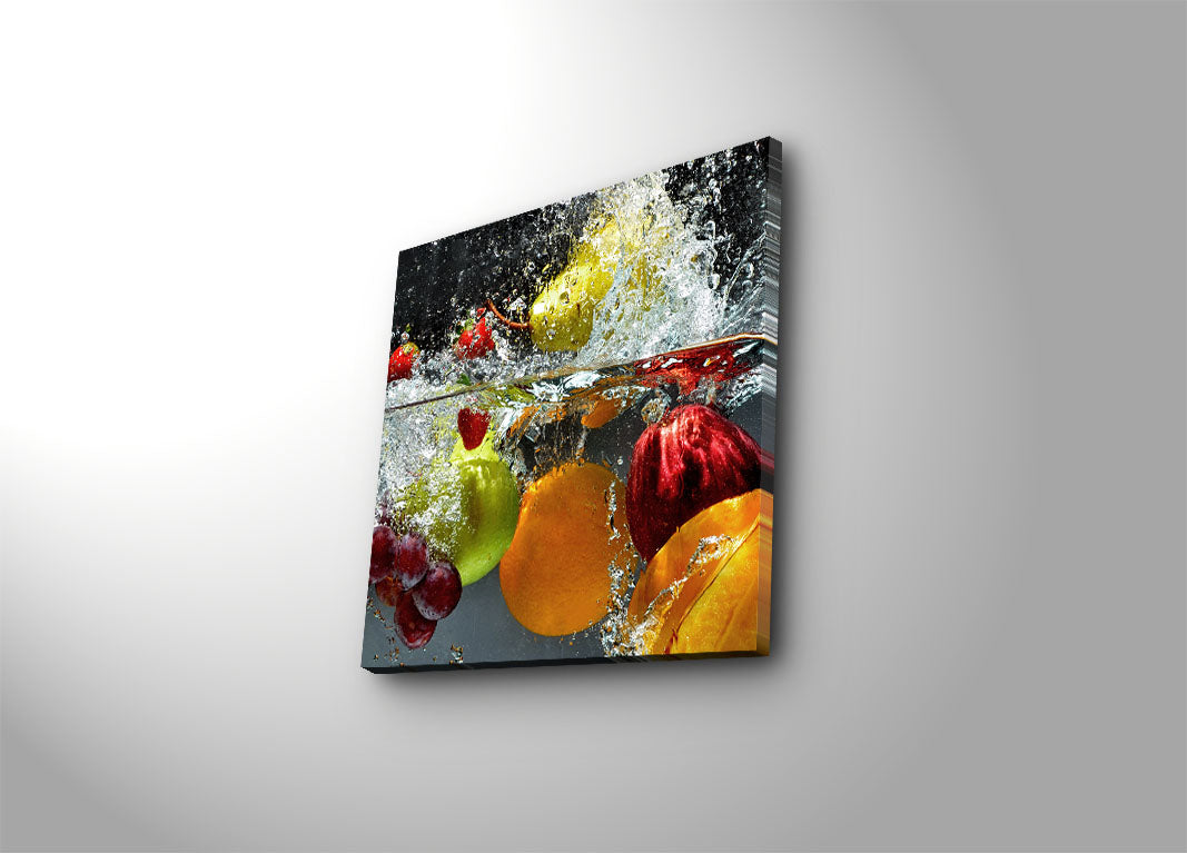 Quadro Decorativo em Tela Canvas Multicolor 45x45 cm com Moldura de Madeira 3 cm – Ref. 4545K-18