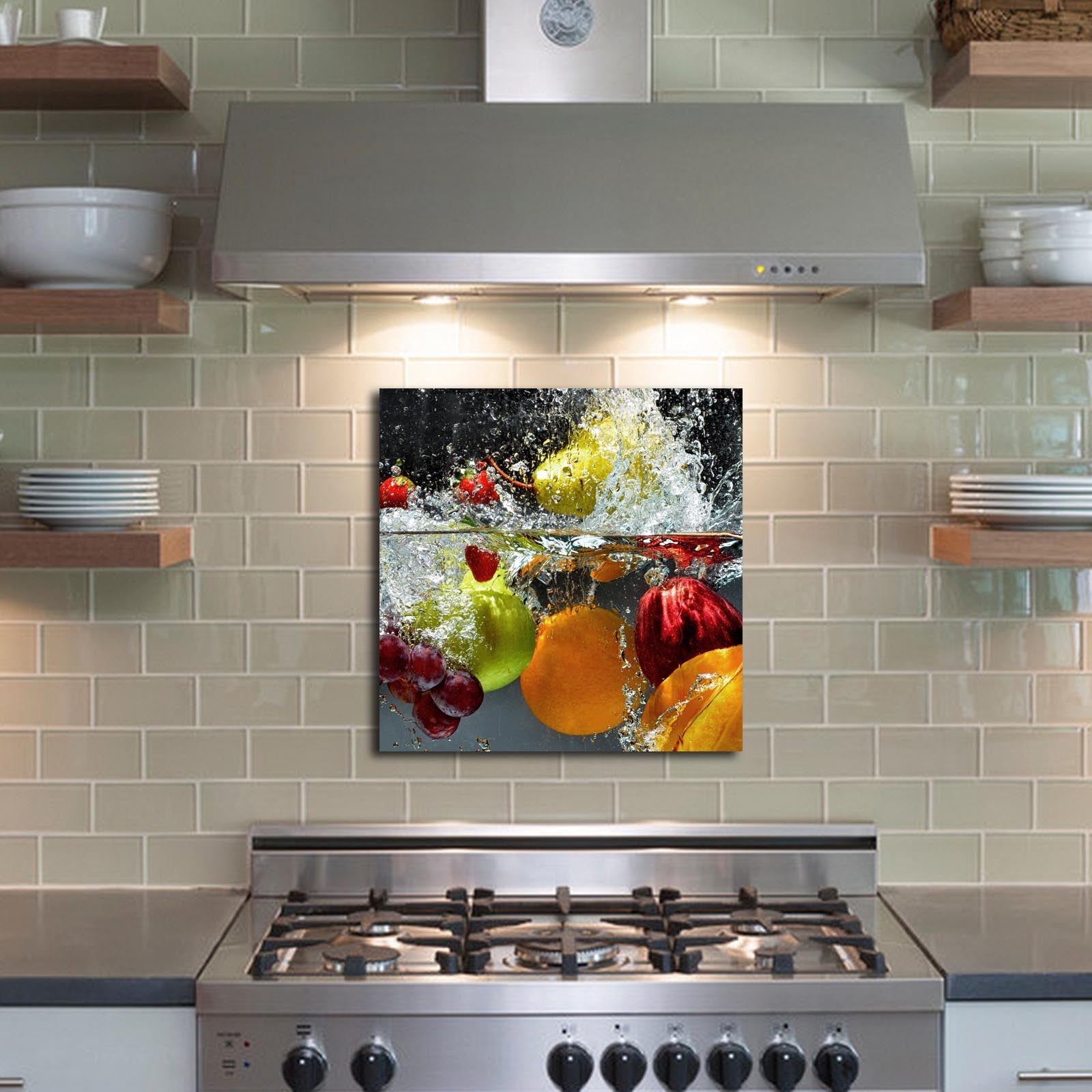 Quadro Decorativo em Tela Canvas Multicolor 45x45 cm com Moldura de Madeira 3 cm – Ref. 4545K-18