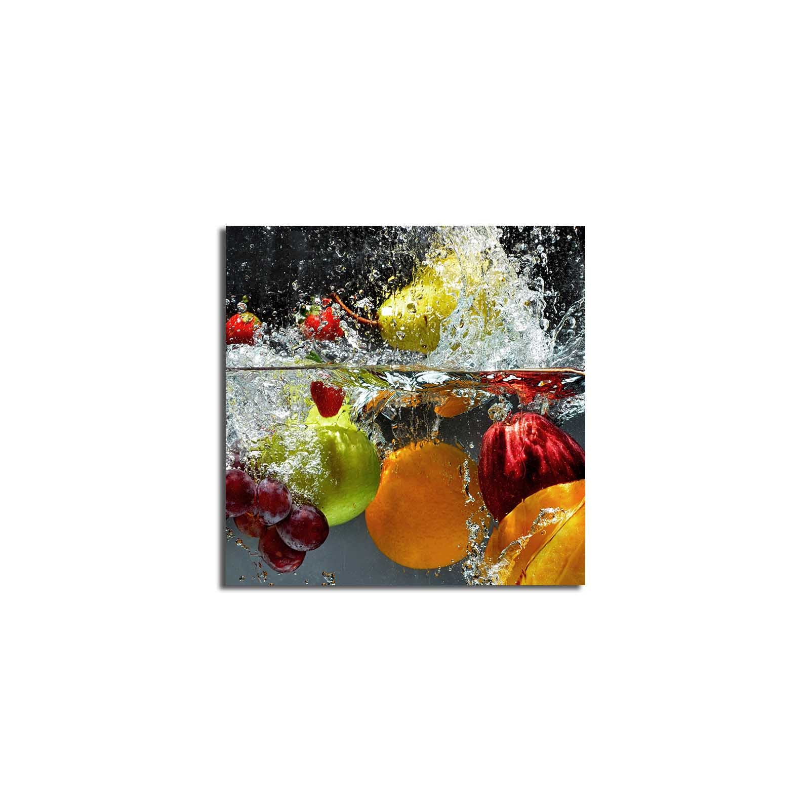 Quadro Decorativo em Tela Canvas Multicolor 45x45 cm com Moldura de Madeira 3 cm – Ref. 4545K-18