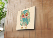 Tela Decorativa em Suede 100% Multicolor 45 x 45 cm com Moldura de Madeira 3 cm – 4545K-19