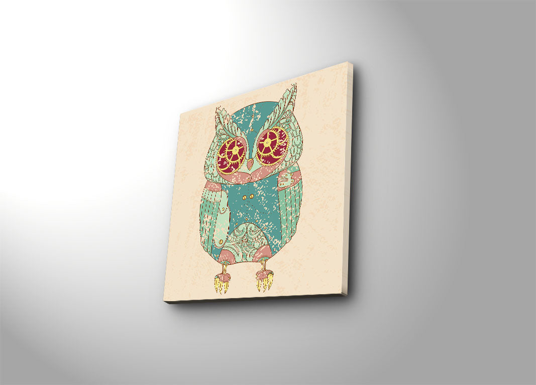 Tela Decorativa em Suede 100% Multicolor 45 x 45 cm com Moldura de Madeira 3 cm – 4545K-19