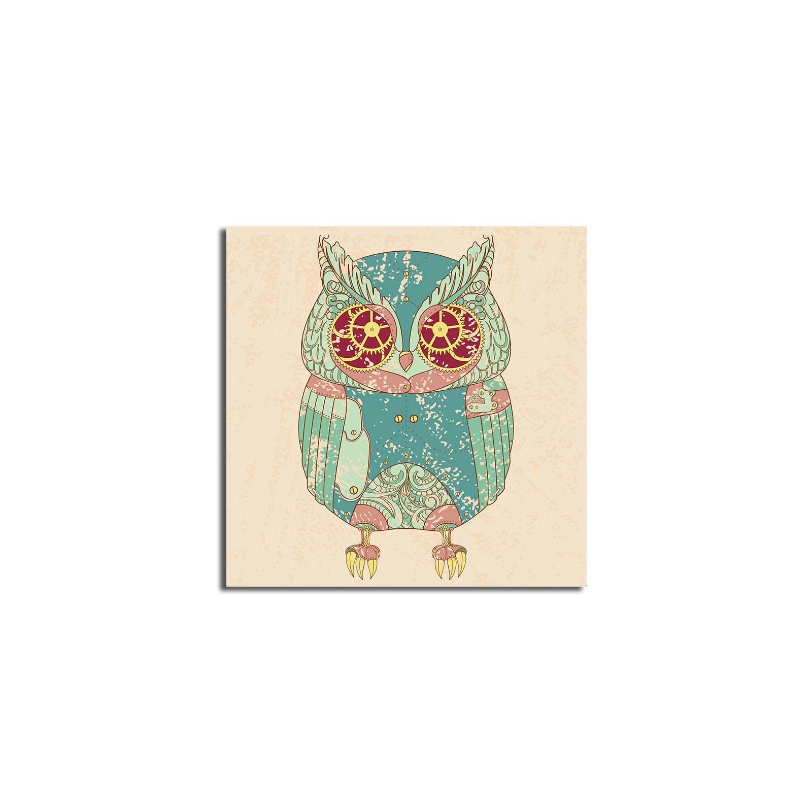 Tela Decorativa em Suede 100% Multicolor 45 x 45 cm com Moldura de Madeira 3 cm – 4545K-19