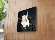 Quadro em Tela Decorativa Multicolor 45 x 45 cm, Suede 100%, Moldura de Madeira 3 cm – 4545K-20