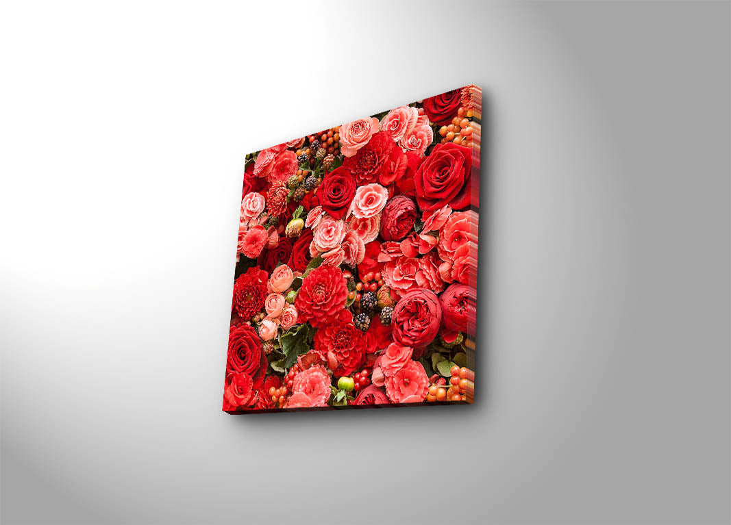 Tela Decorativa Multicolor 45x45 cm em Camurça (100%) com Moldura de Madeira 3 cm – Modelo 4545K-21 | 242BNZ1221