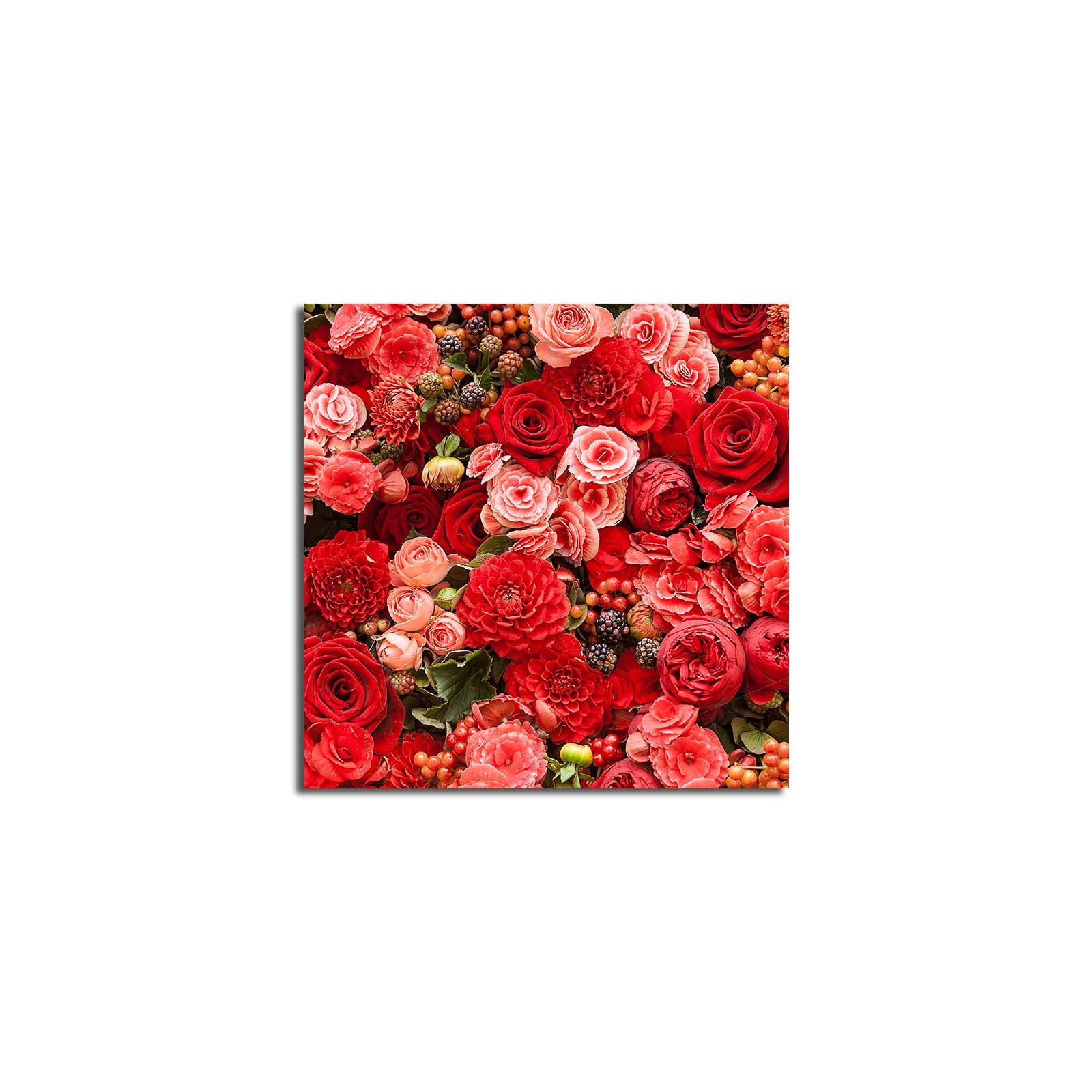 Tela Decorativa Multicolor 45x45 cm em Camurça (100%) com Moldura de Madeira 3 cm – Modelo 4545K-21 | 242BNZ1221