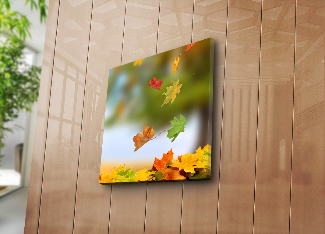 Tela Decorativa Multicolor 45x45 cm em Camurça 100% com Moldura de Madeira 3 cm – 4545K-22