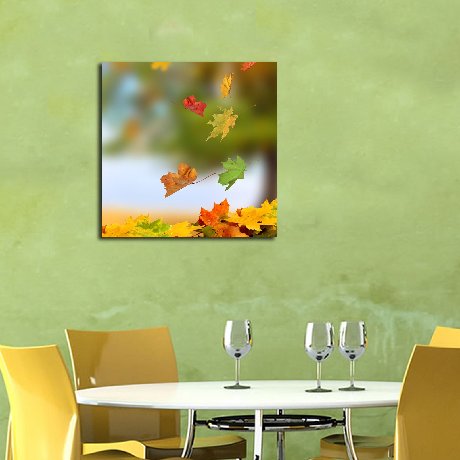 Tela Decorativa Multicolor 45x45 cm em Camurça 100% com Moldura de Madeira 3 cm – 4545K-22