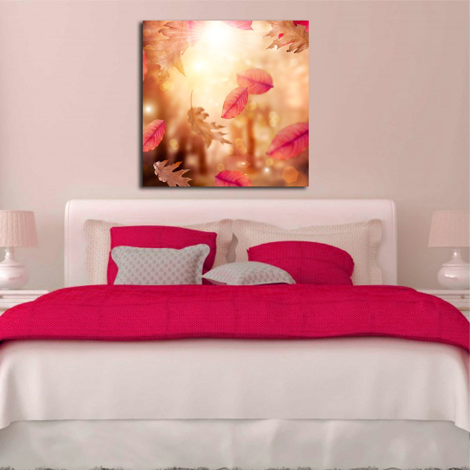 Quadro Decorativo Multicolor 45 x 45 cm | Tela Suede 100% com Moldura de Madeira (3 cm)