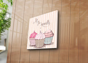 Tela Decorativa Multicolor 45 x 45 cm em Camurça 100% com Moldura de Madeira 3 cm – 4545K-25