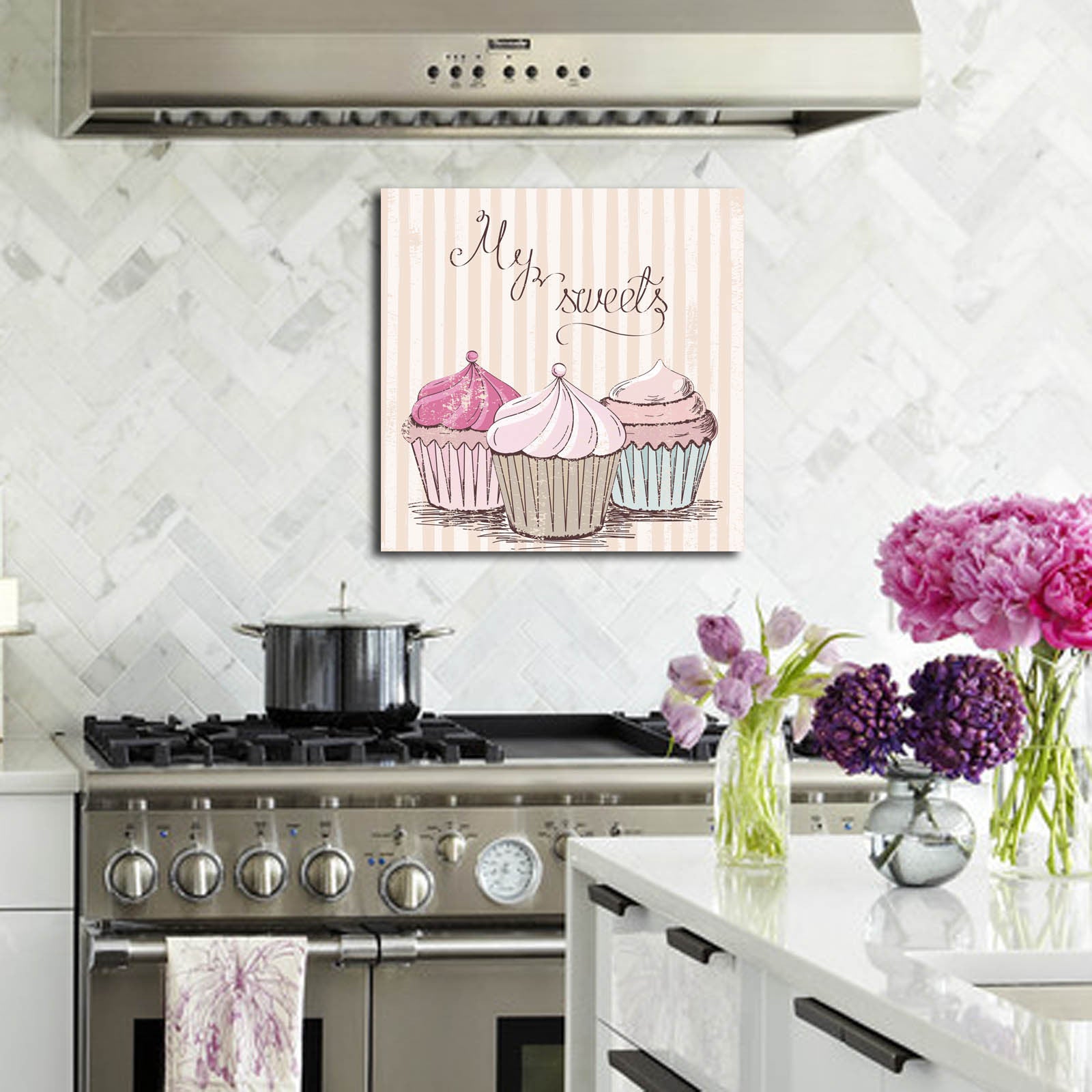 Tela Decorativa Multicolor 45 x 45 cm em Camurça 100% com Moldura de Madeira 3 cm – 4545K-25