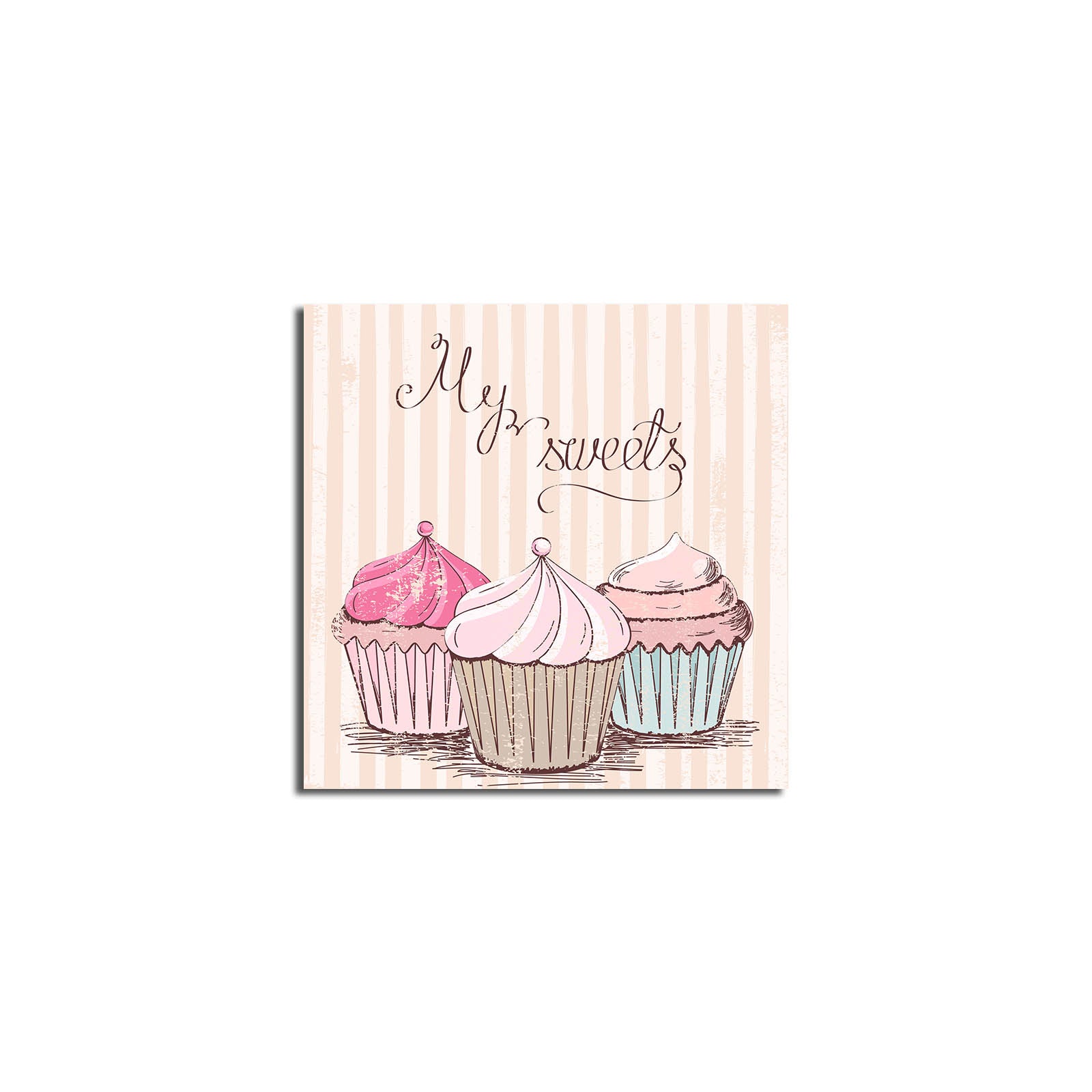 Tela Decorativa Multicolor 45 x 45 cm em Camurça 100% com Moldura de Madeira 3 cm – 4545K-25