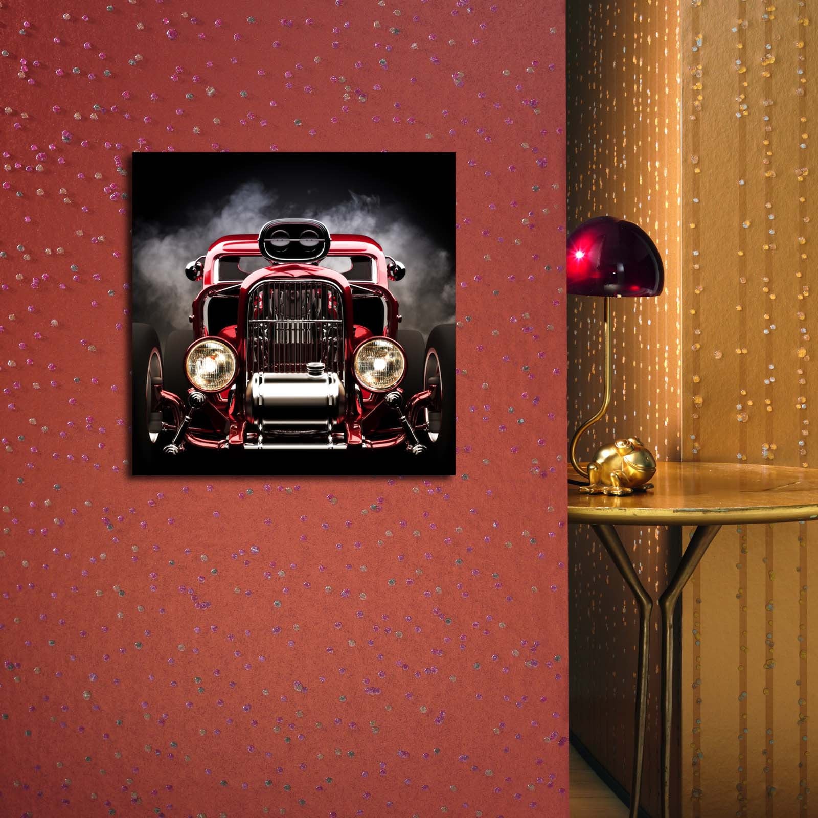 Quadro em Tela Decorativa Multicolor 45x45 cm, Canvas Suede 100% com Moldura de Madeira 3 cm – 4545K-26