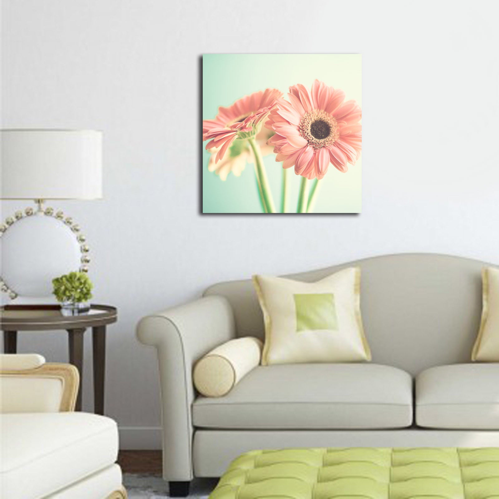 Quadro Decorativo em Tela Multicolor 45x45 cm — Camurça 100% com Moldura de Madeira 3 cm