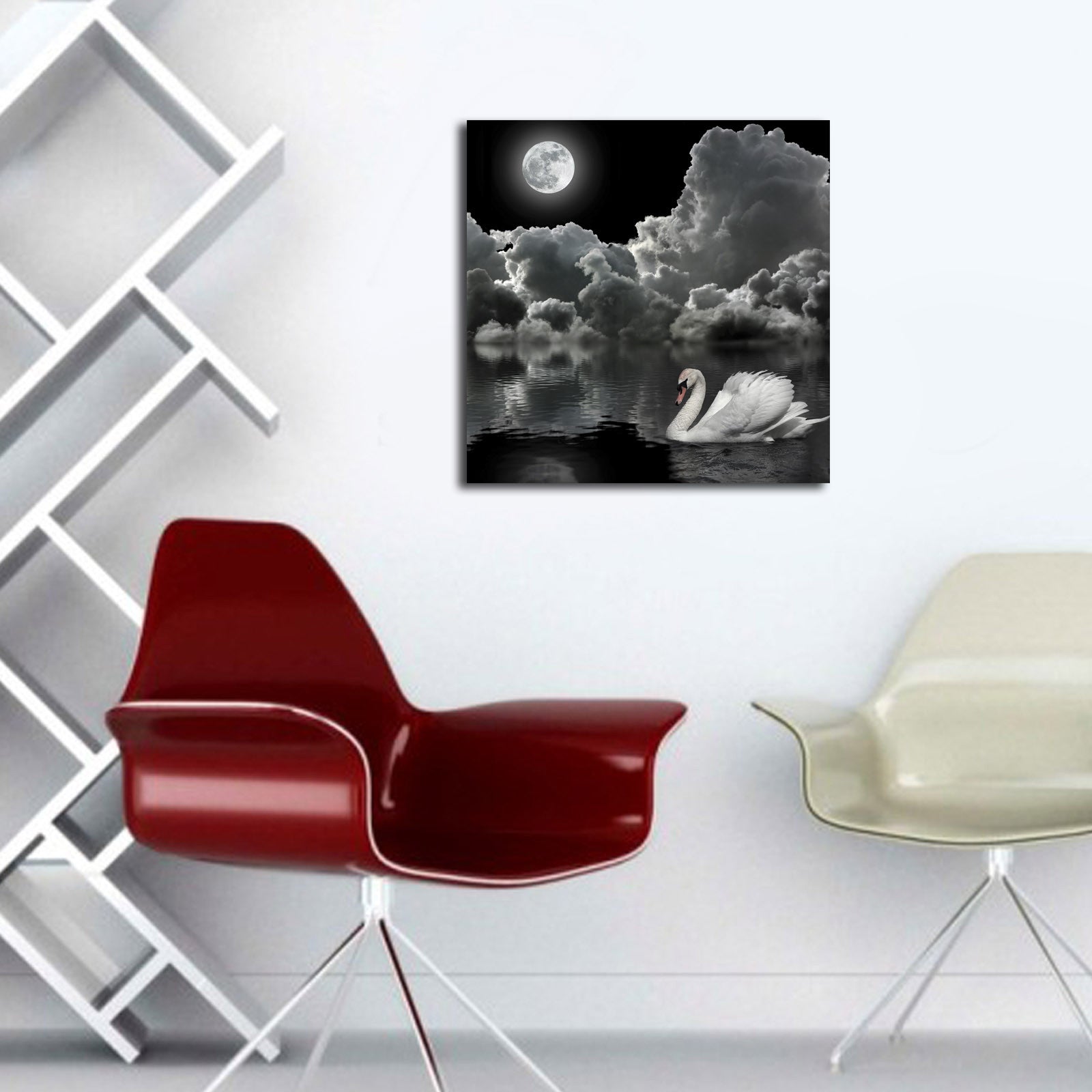 Tela Decorativa Multicolor 45 x 45 cm em Suede 100% com Moldura 100% Madeira (3 cm) – 4545K-31