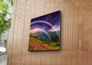 Quadro Decorativo em Tela Suede Multicolor 45 x 45 cm com Moldura de Madeira (3 cm) - 4545K-33