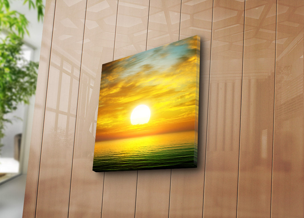 Quadro Decorativo em Tela Suede 100% Multicolor 45x45 cm com Moldura de Madeira 3 cm | 4545K-34