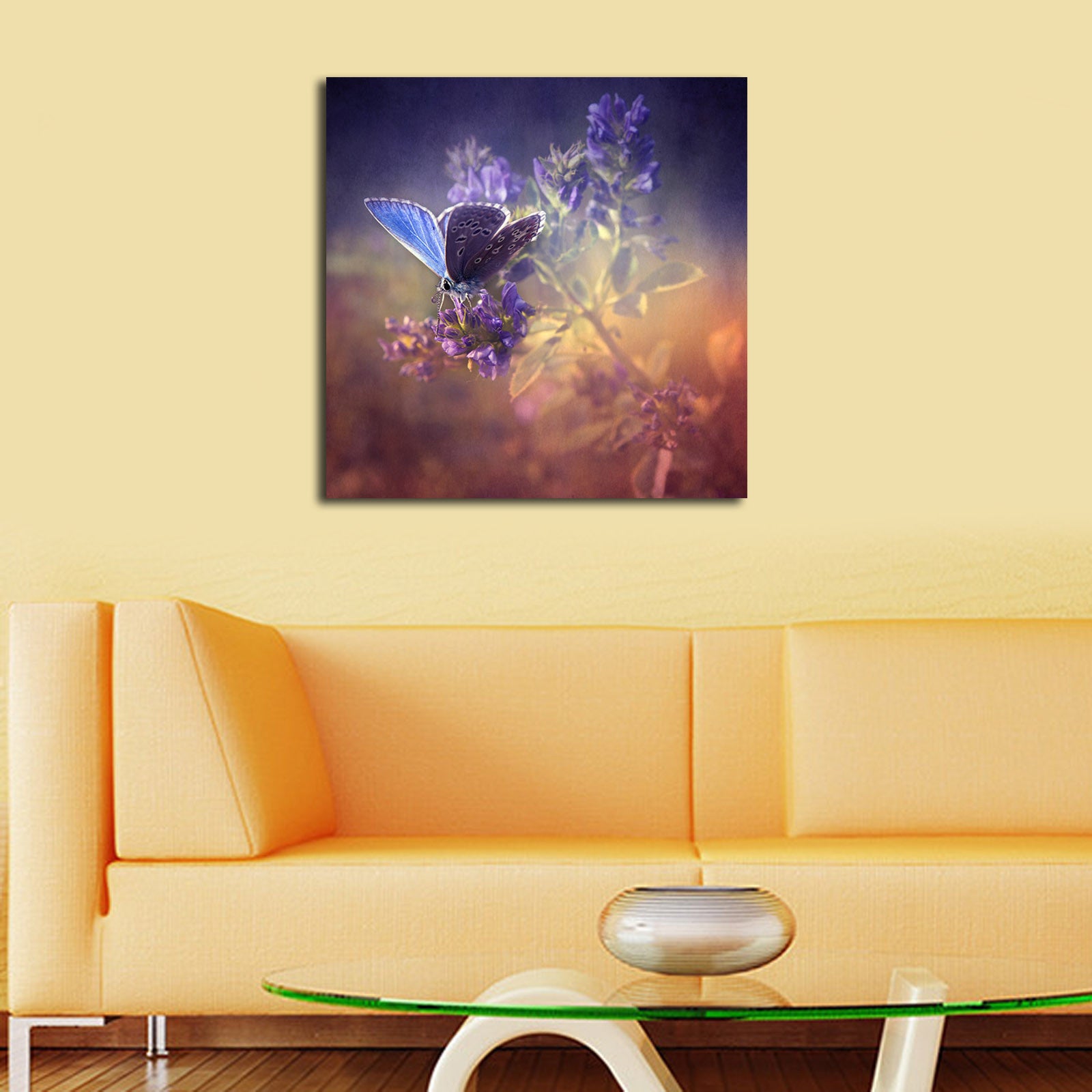 Tela Decorativa Multicolor em Camurça 100%, 45 x 45 cm, Moldura de Madeira 3 cm – 4545K-36 (242BNZ1236)