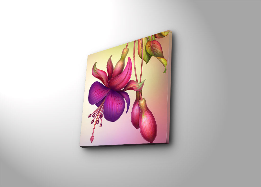 Tela Decorativa Multicolor 45x45 cm em Camurça 100% com Moldura de Madeira 3 cm | 4545K-40