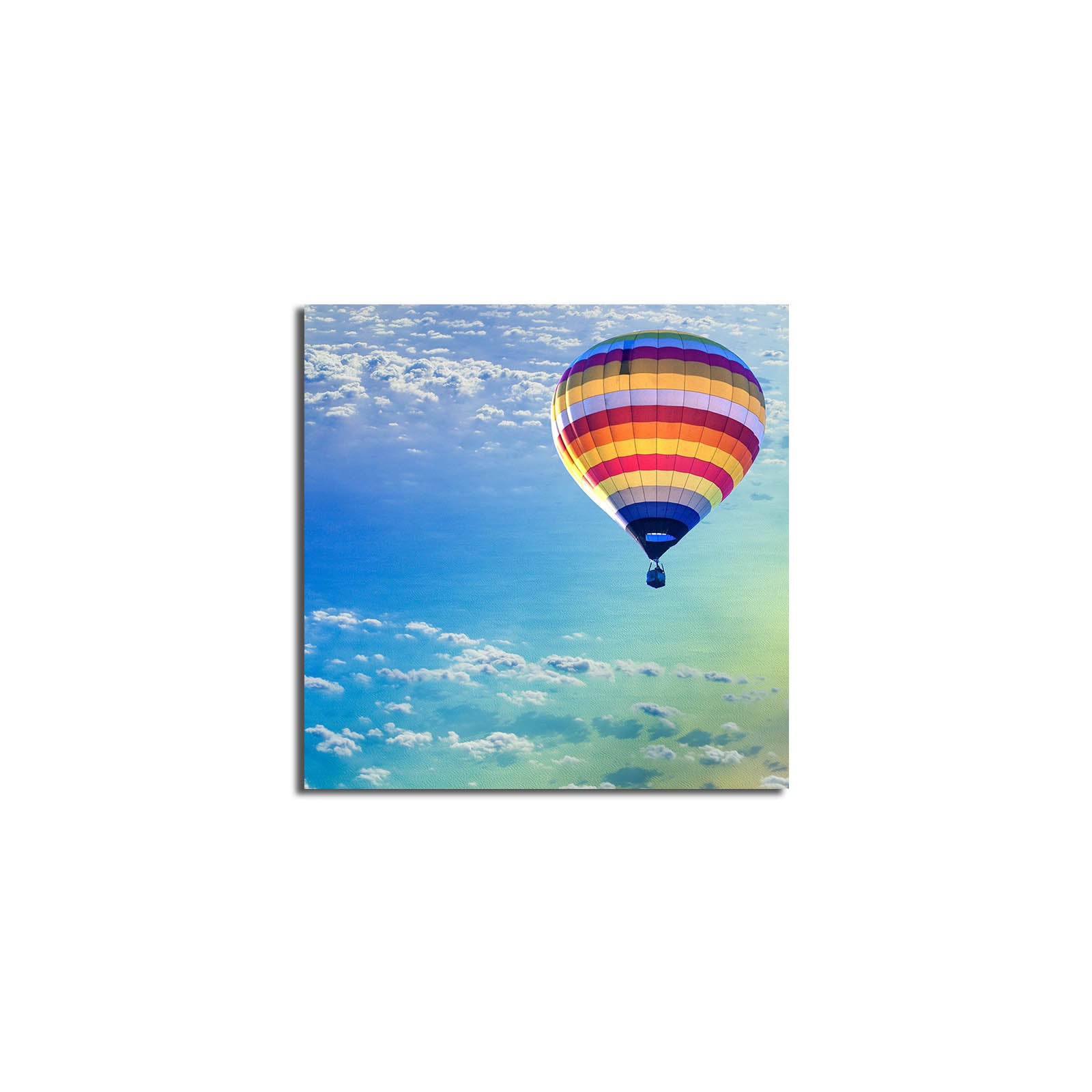 Quadro Decorativo em Tela Suede 100% Multicolor 45 x 45 cm com Moldura de Madeira (3 cm) – 4545K-43