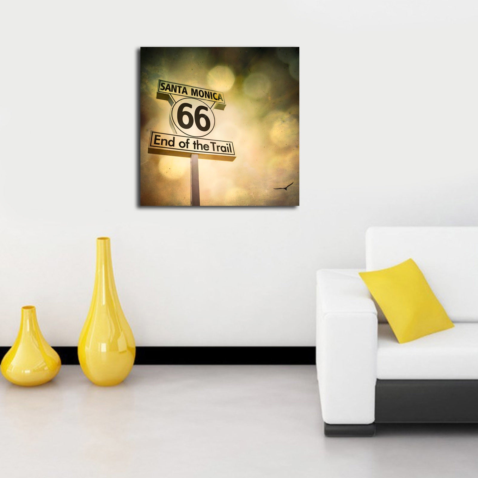 Tela Decorativa Multicolor 45x45 cm em Suede 100% com Moldura de Madeira 3 cm – 4545K-44