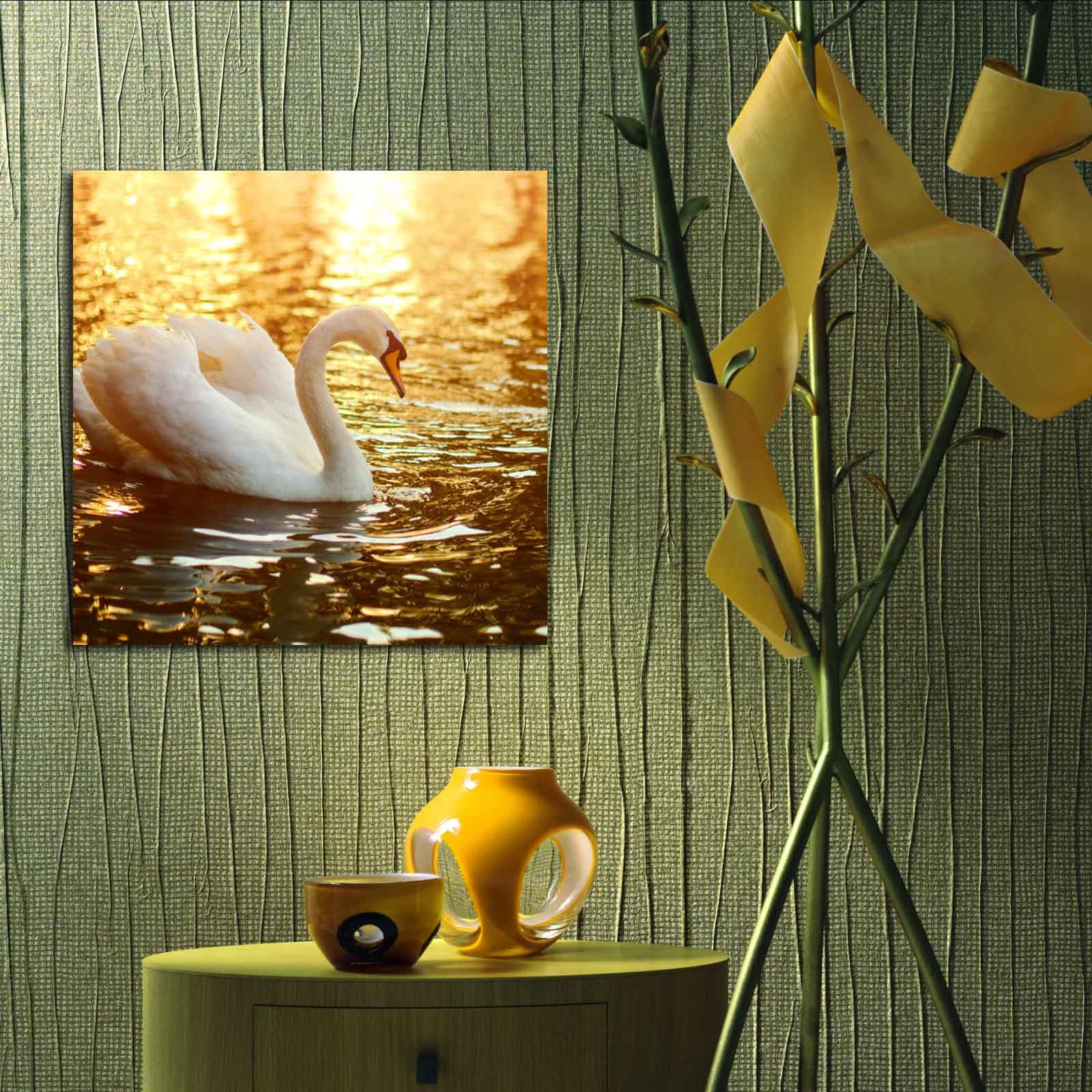 Quadro em Tela Decorativa Multicolor 45x45 cm — Suede 100% com Moldura de Madeira 3 cm (4545K-46)