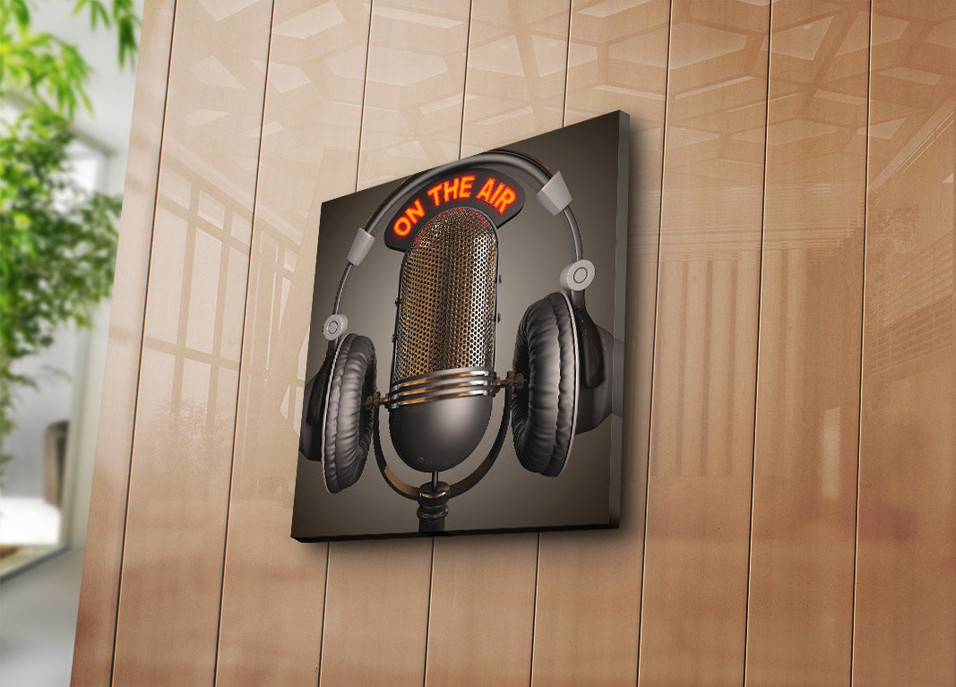 Quadro Decorativo em Tela Multicolor 45x45 cm — Camurça 100% com Moldura de Madeira (3 cm)