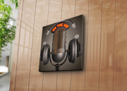 Quadro Decorativo em Tela Multicolor 45x45 cm — Camurça 100% com Moldura de Madeira (3 cm)