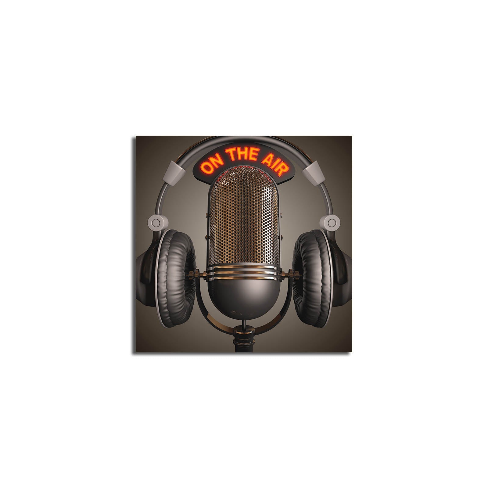 Quadro Decorativo em Tela Multicolor 45x45 cm — Camurça 100% com Moldura de Madeira (3 cm)