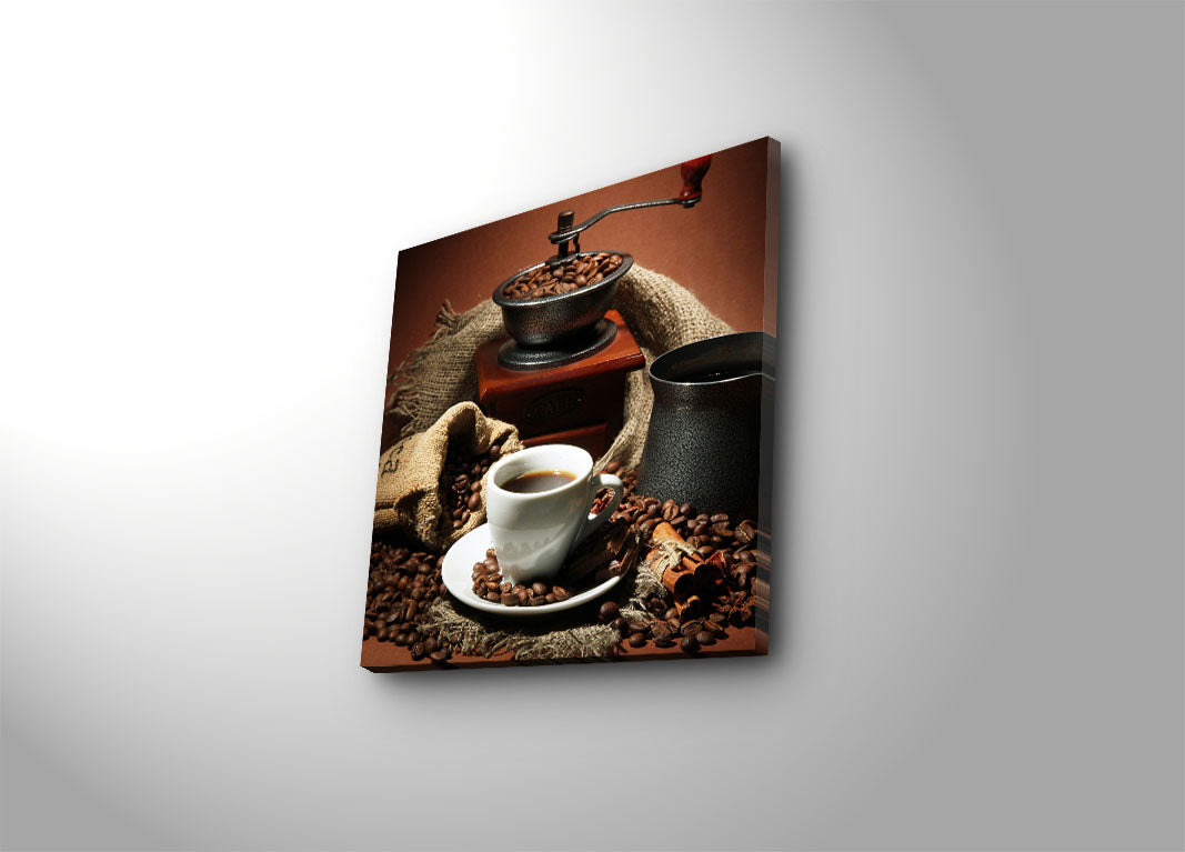 Tela Decorativa Multicolor 45x45 cm — Suede 100% com Moldura de Madeira 3 cm (4545K-52)