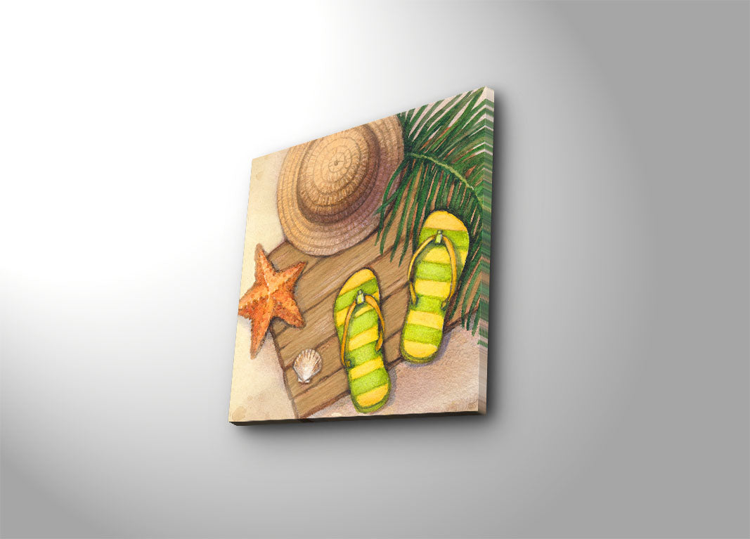 Tela Decorativa Multicolor em Camurça 100% 45x45 cm com Moldura de Madeira 3 cm – 4545K-58