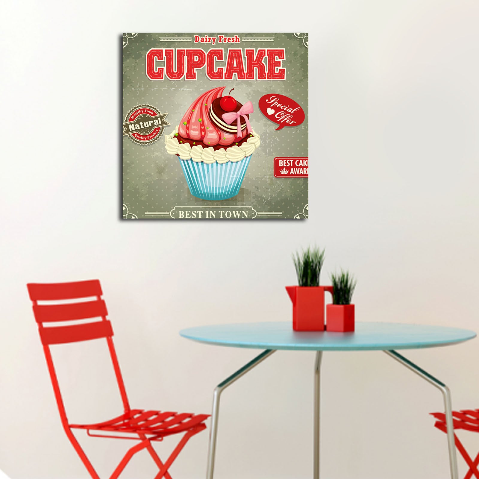 Tela Decorativa Multicolor 45x45 cm em Camurça 100% (Suede) com Moldura de Madeira 3 cm – 4545K-59 (242BNZ1259)