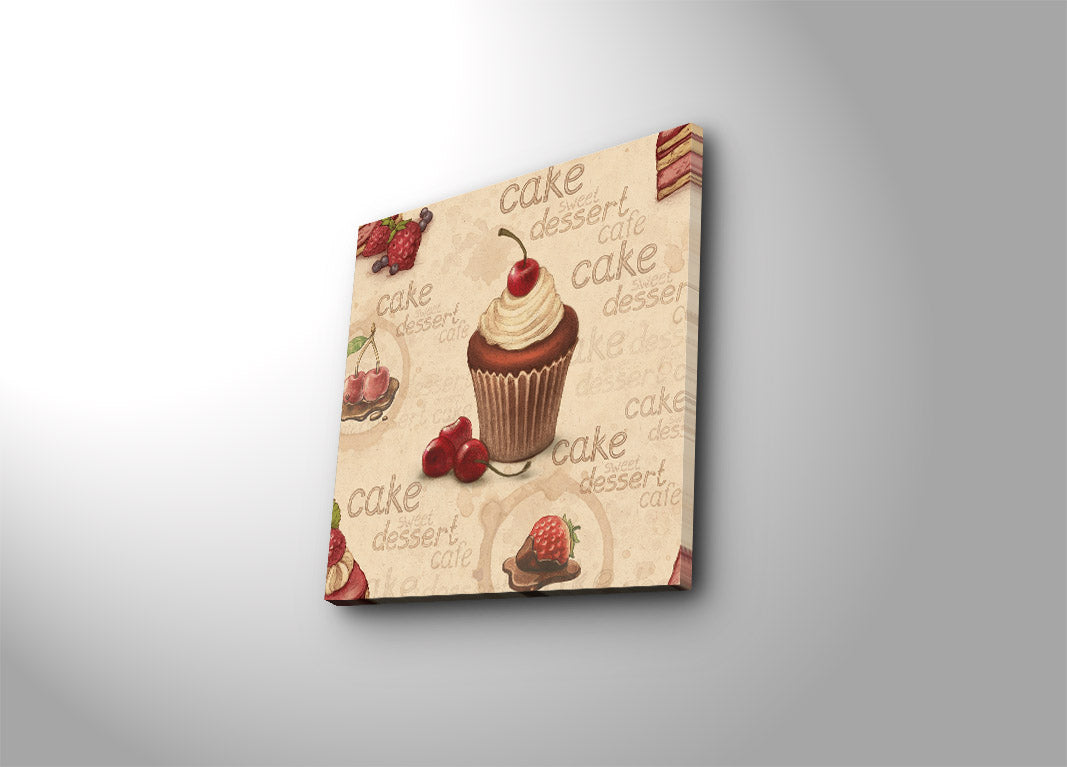 Quadro em Tela Decorativa Multicolor 45x45 cm, Camurça 100%, Moldura de Madeira 3 cm (4545K-60)