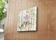 Tela Decorativa Multicolor 45x45 cm em Suede 100% com Moldura 100% Madeira (3 cm) – 4545K-65