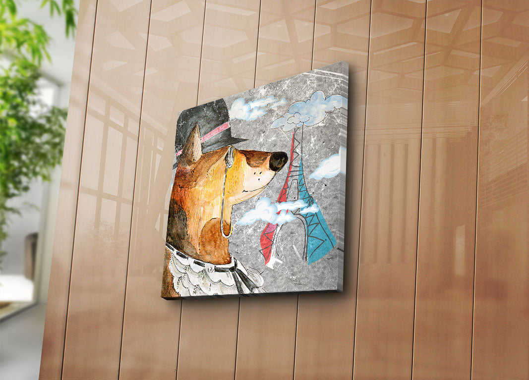 Tela Decorativa Multicolor 45x45 cm em Camurça 100% com Moldura de Madeira 3 cm – 4545K-66 (242BNZ1266)