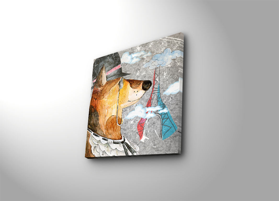 Tela Decorativa Multicolor 45x45 cm em Camurça 100% com Moldura de Madeira 3 cm – 4545K-66 (242BNZ1266)