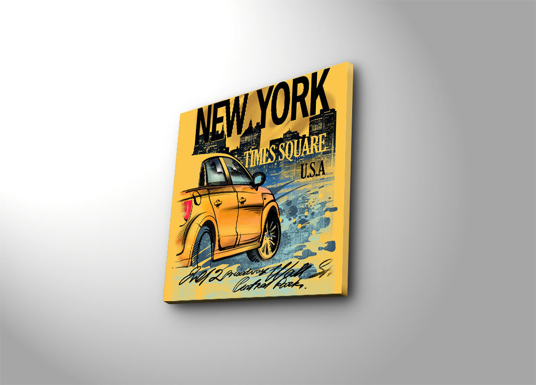 Tela Decorativa em Camurça 100% Multicolor 45x45 cm com Moldura de Madeira 3 cm – 4545K-67