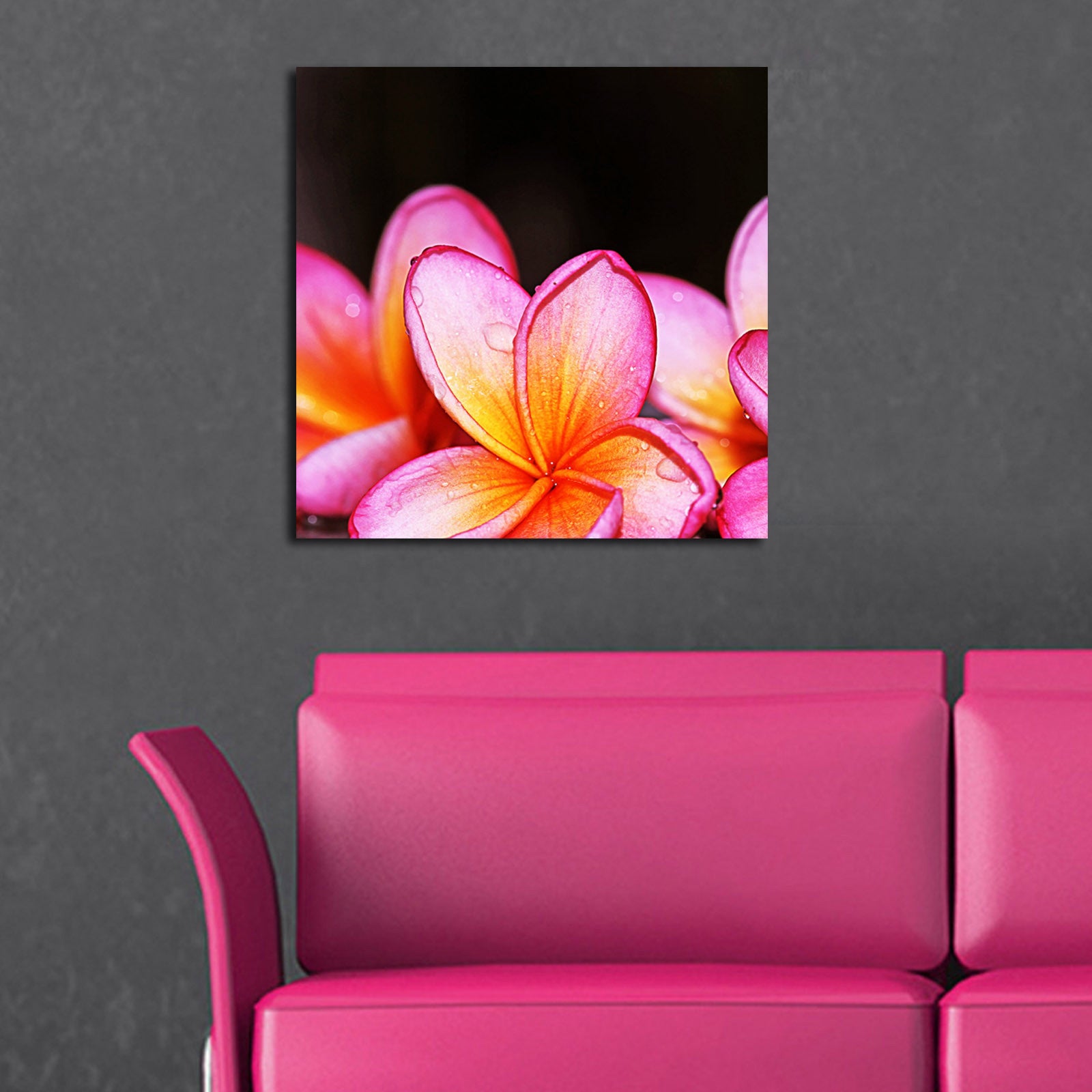 Quadro em Tela Decorativa Multicolor 45x45 cm | Suede 100% com Moldura de Madeira 3 cm – 4545K-68