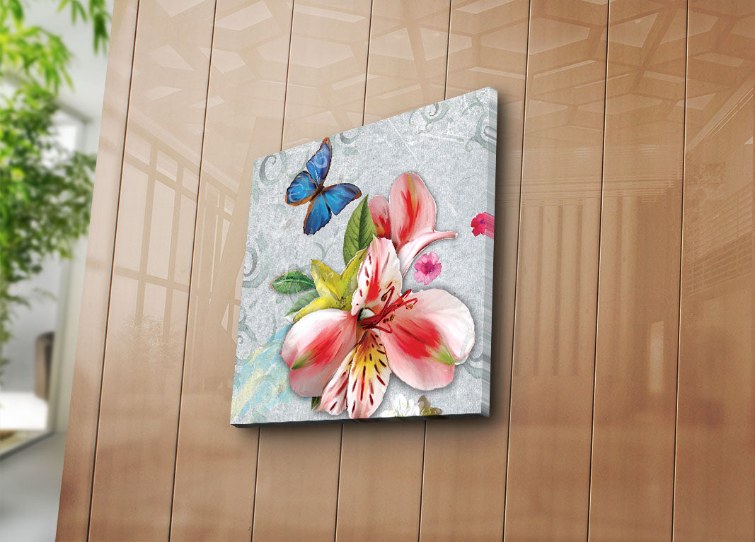 Quadro em Tela Decorativa Multicolor 45x45 cm — Suede 100% com Moldura de Madeira 3 cm