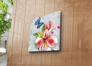 Quadro em Tela Decorativa Multicolor 45x45 cm — Suede 100% com Moldura de Madeira 3 cm