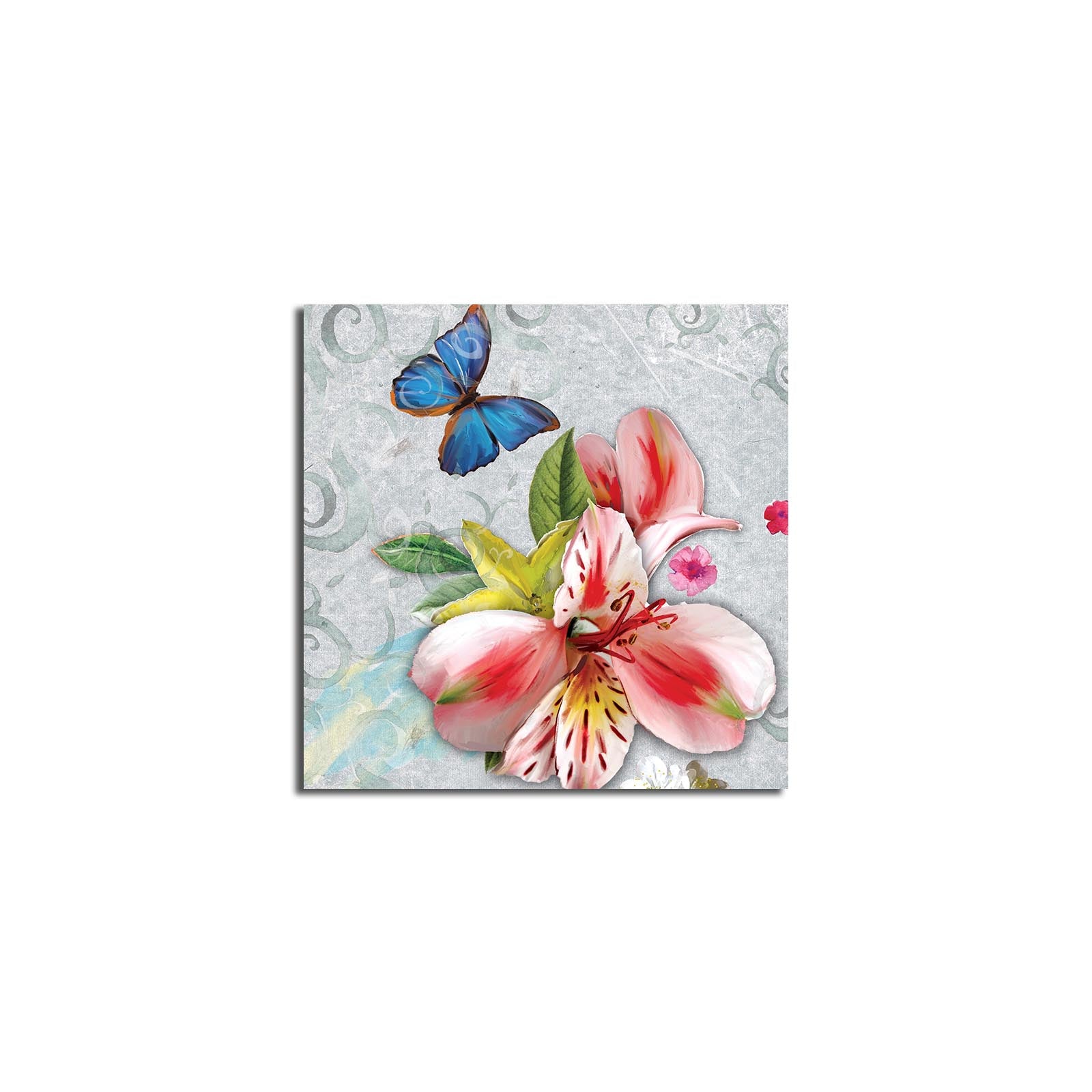 Quadro em Tela Decorativa Multicolor 45x45 cm — Suede 100% com Moldura de Madeira 3 cm